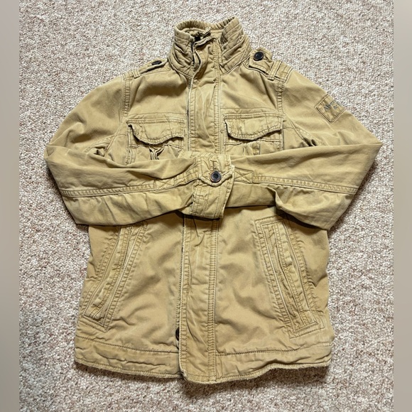 Abercrombie & Fitch Sentinel Jacket mens small brown full zip